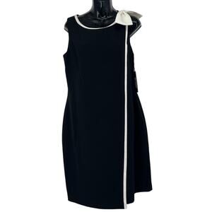 Karl Lagerfeld Paris Sleeveless Bow Black and White Dress Size 10 New with tags